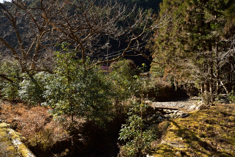 蓑尾谷集会所前